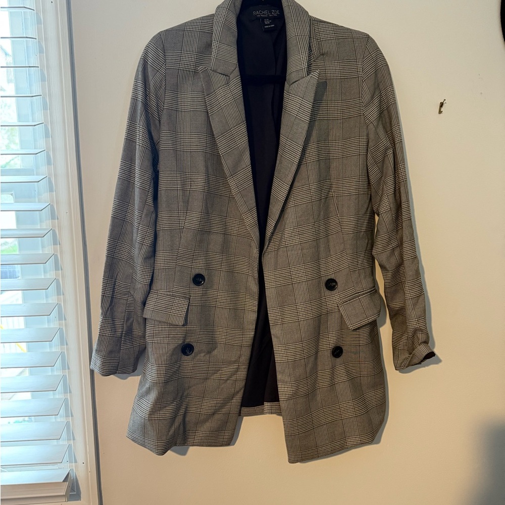 Gray Plaid Blazer